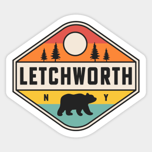 Letchworth State Park Camping Hiking Waterfalls New York Sticker